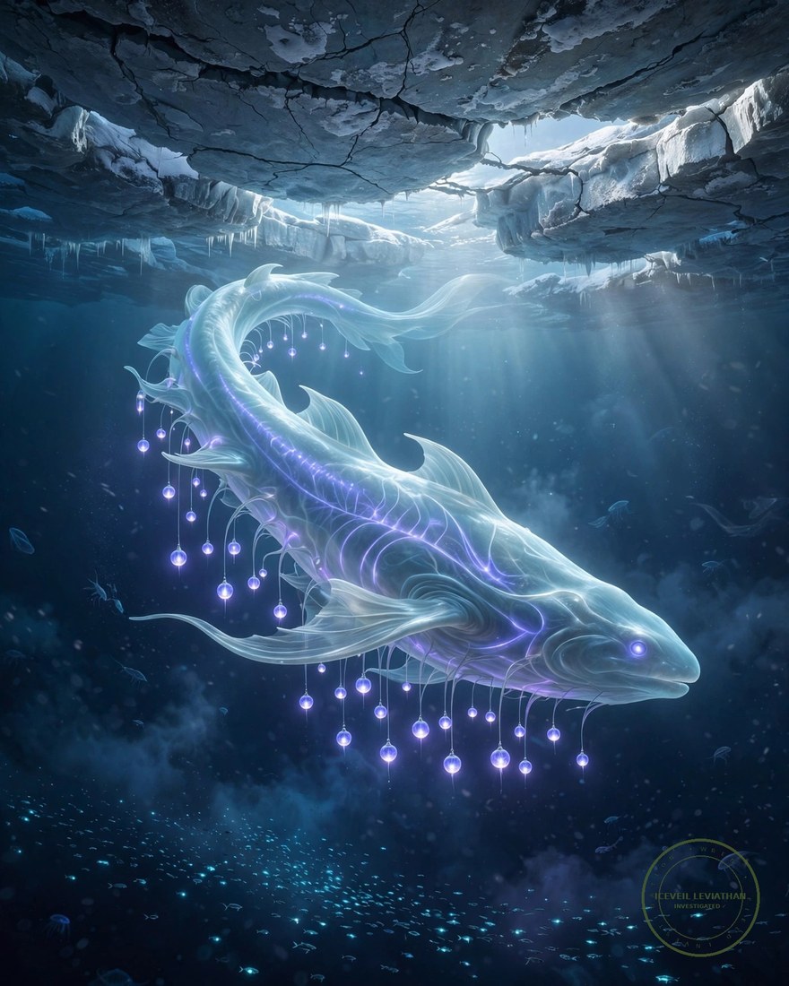 Iceveil Leviathan imagined creature art